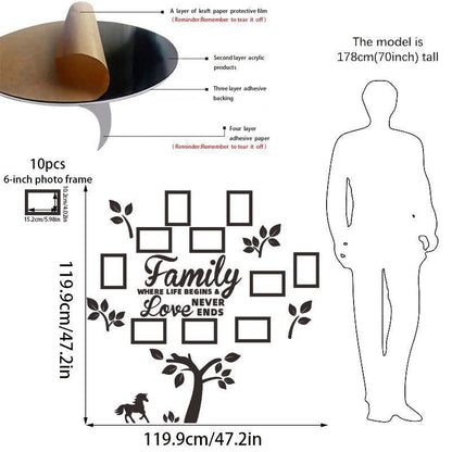 3D Family Tree Photo Frame Wall Sticker🏡🖼️