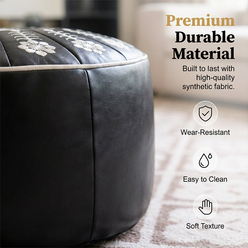 High-end luxury-quality leather Versatile Round Storage Seat