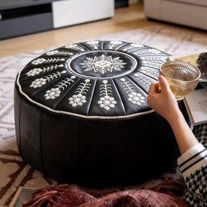 High-end luxury-quality leather Versatile Round Storage Seat