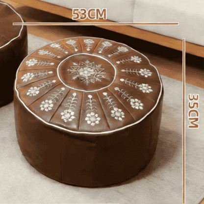High-end luxury-quality leather Versatile Round Storage Seat