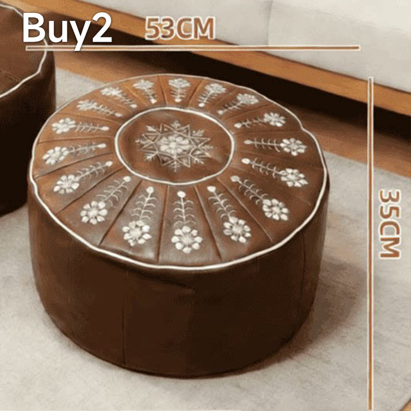 High-end luxury-quality leather Versatile Round Storage Seat