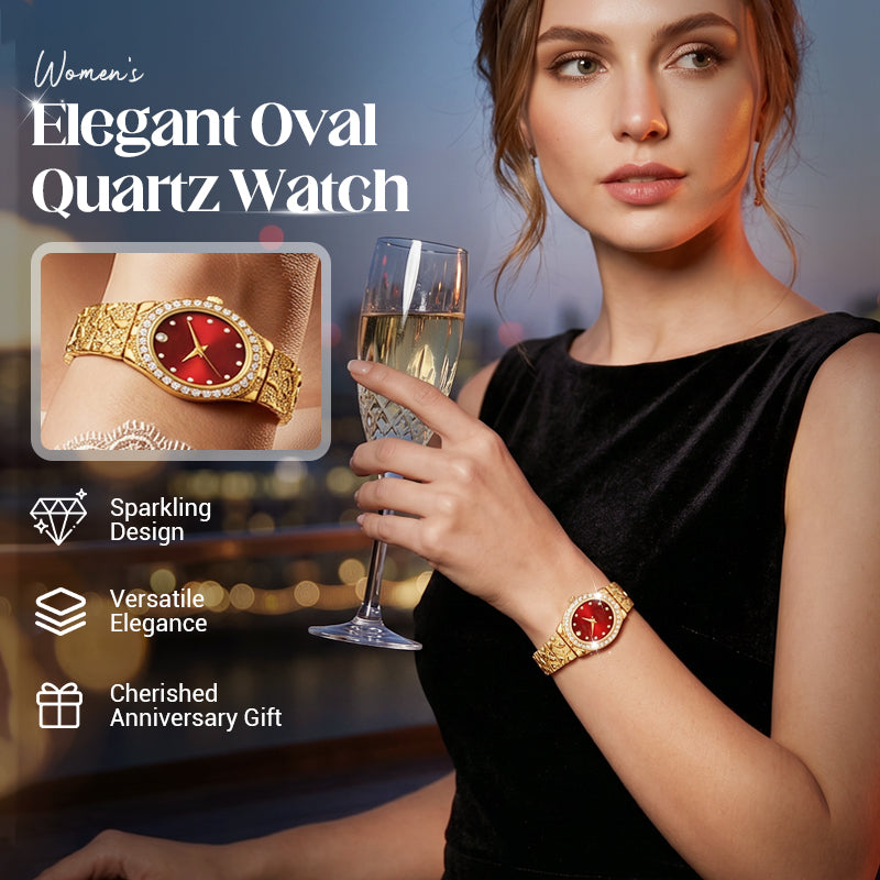 ✨ Women's Oval Quartz Watch – Elegant, Minimalist, Delicate 💫