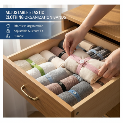 Adjustable Elastic Clothing Organization Bands ✨