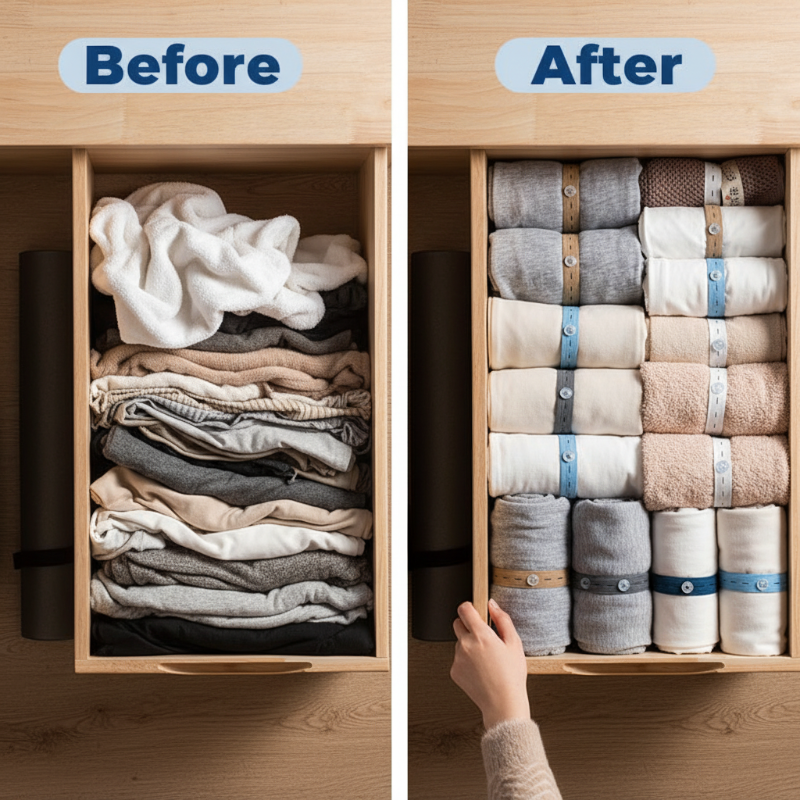 Adjustable Elastic Clothing Organization Bands ✨