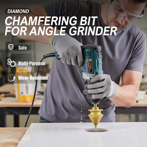 📢📢 Diamond Chamfering Bit for Grinder – Multi-Function, Brazed Diamond, M10 Fit 🔧