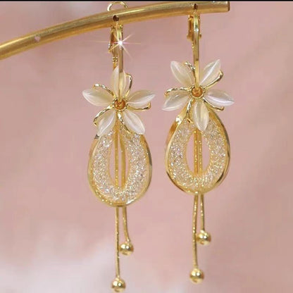 ❤️Elegant Flower Tassel Dangle Earrings