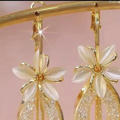 ❤️Elegant Flower Tassel Dangle Earrings