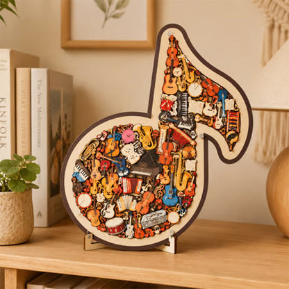 Wooden Musical Note Jigsaw Puzzle🎶🧩