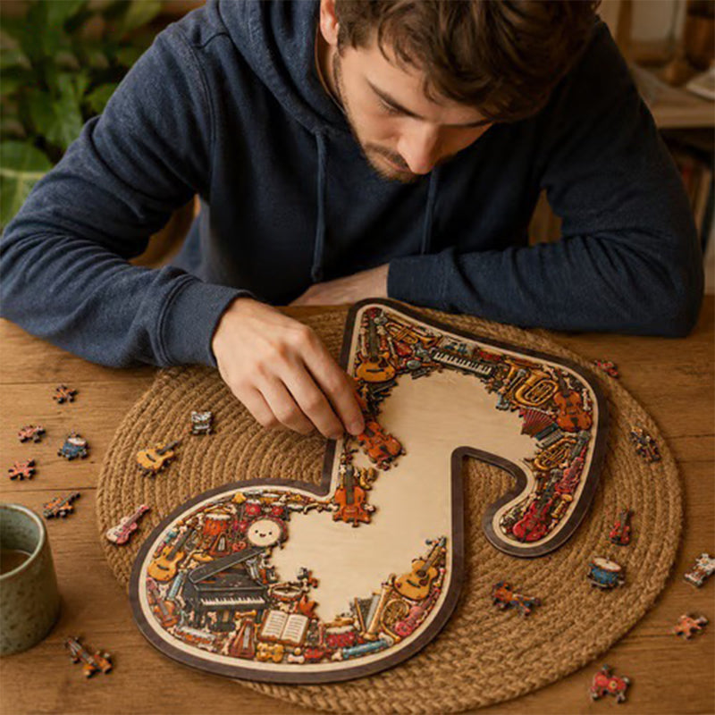 Wooden Musical Note Jigsaw Puzzle🎶🧩
