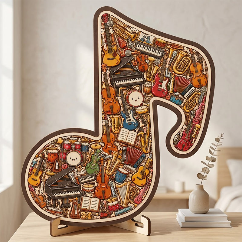 Wooden Musical Note Jigsaw Puzzle🎶🧩