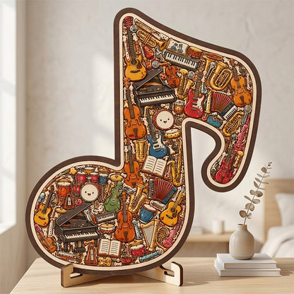 Wooden Musical Note Jigsaw Puzzle🎶🧩