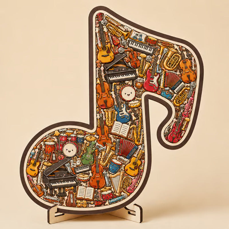 Wooden Musical Note Jigsaw Puzzle🎶🧩