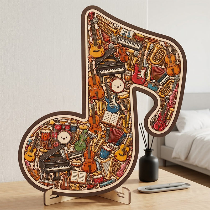 Wooden Musical Note Jigsaw Puzzle🎶🧩