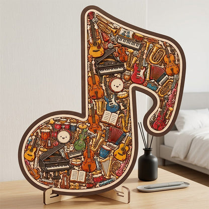 Wooden Musical Note Jigsaw Puzzle🎶🧩