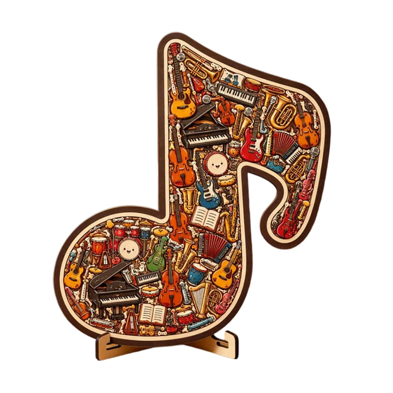 Wooden Musical Note Jigsaw Puzzle🎶🧩