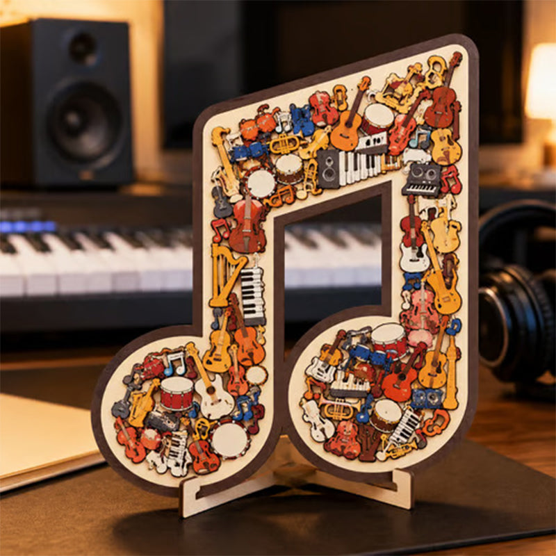 Wooden Musical Note Jigsaw Puzzle🎶🧩
