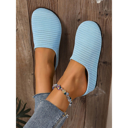 Women's Breathable Knit Slip-On Mules