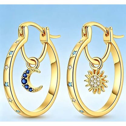 Celestial Double Layer Hoop Earrings ✨