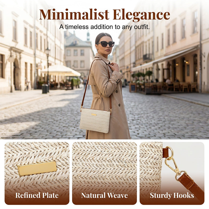 📢📢Women's Woven Straw Shoulder Clutch Bag👜