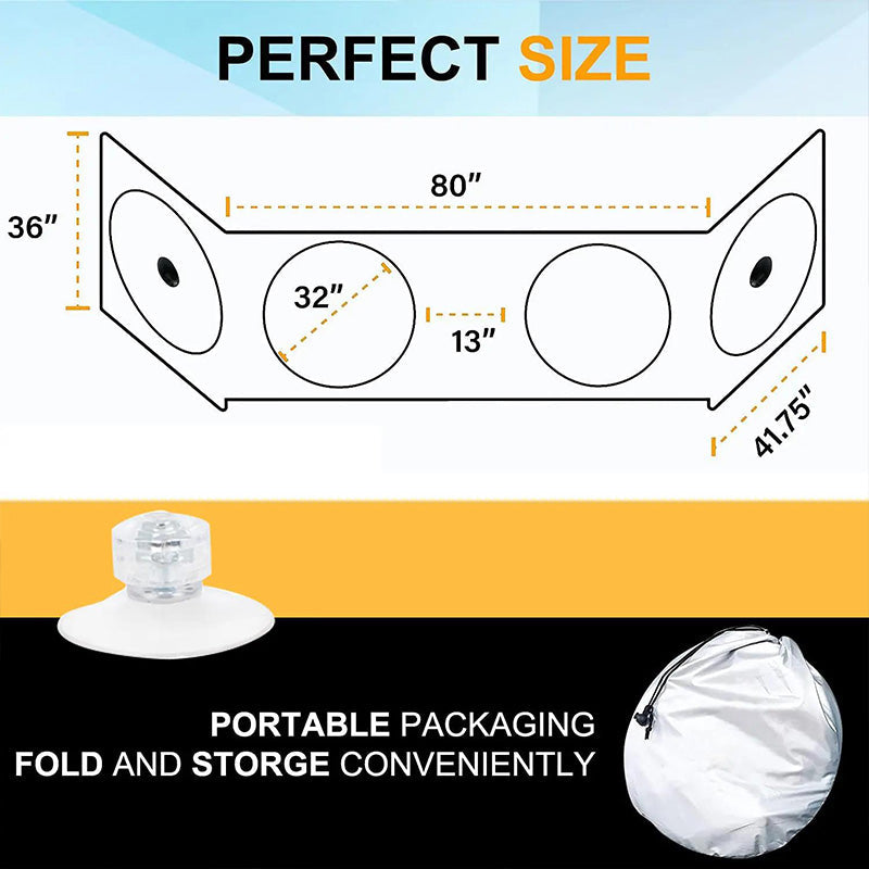 Truck Windshield Sunshade with UV Protection – Heavy-duty & heat-reflective🛡️