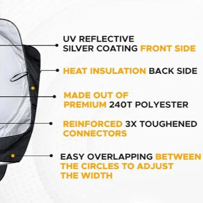 Truck Windshield Sunshade with UV Protection – Heavy-duty & heat-reflective🛡️