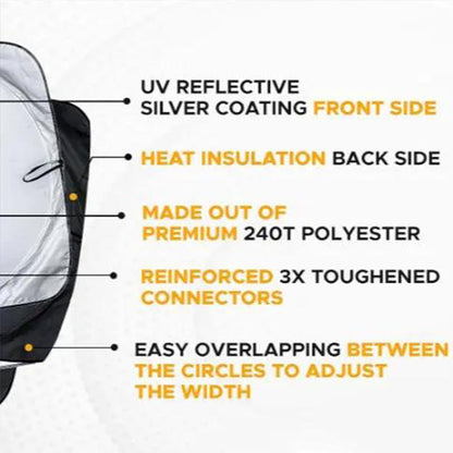 Truck Windshield Sunshade with UV Protection – Heavy-duty & heat-reflective🛡️