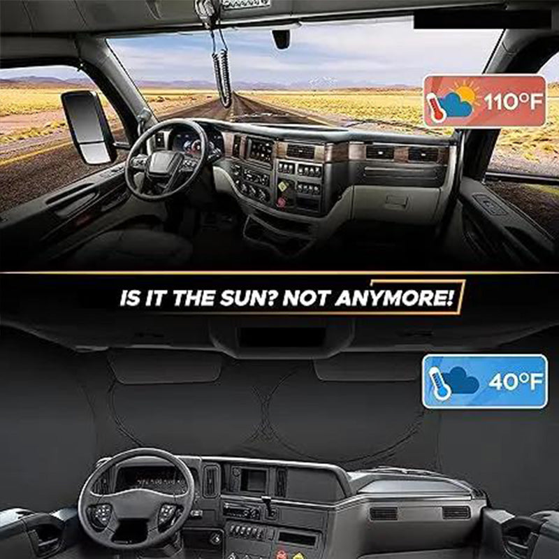 Truck Windshield Sunshade with UV Protection – Heavy-duty & heat-reflective🛡️