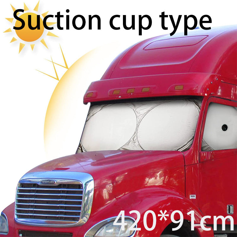 Truck Windshield Sunshade with UV Protection – Heavy-duty & heat-reflective🛡️