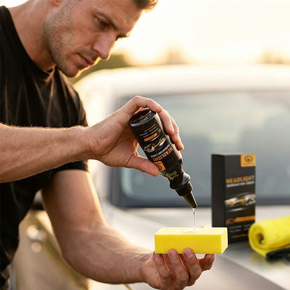 🚗 LIMITED-TIME 30% OFF! 💥 Ultimate Headlight Renovation Liquid – Removes Yellowing, UV Protection, Kit Included ✨