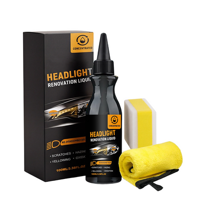 🚗 LIMITED-TIME 30% OFF! 💥 Ultimate Headlight Renovation Liquid – Removes Yellowing, UV Protection, Kit Included ✨