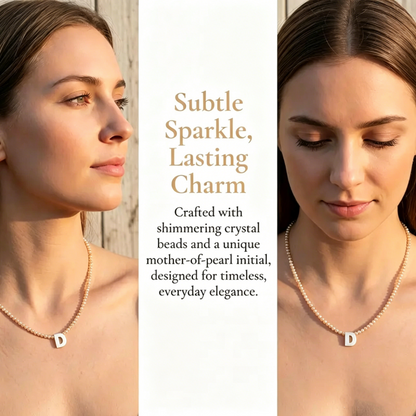 📢📢40% OFF !! ⏰Romantic Initial Beaded Choker Necklace