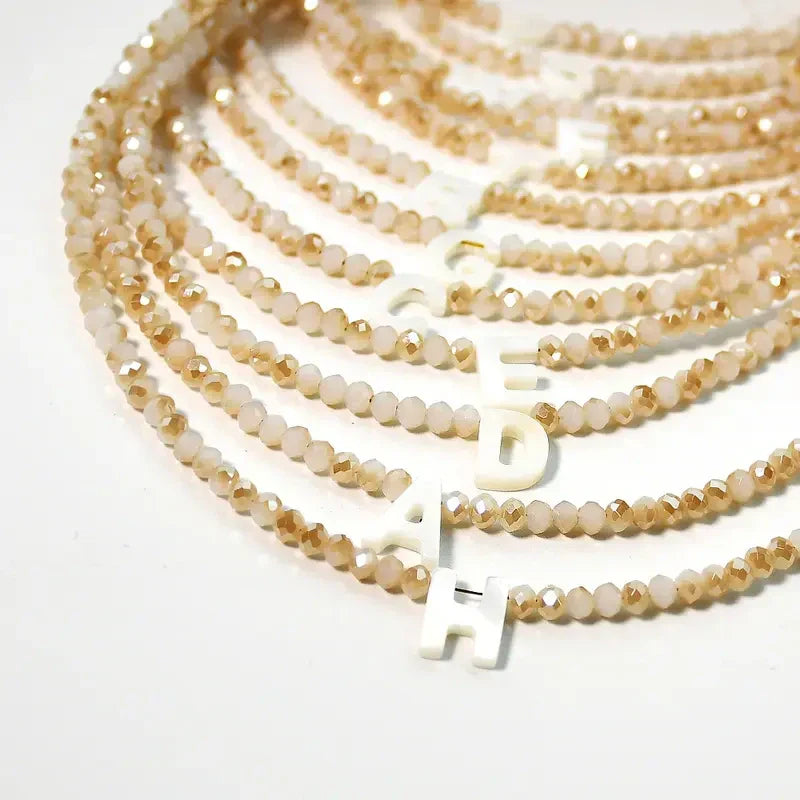 📢📢40% OFF !! ⏰Romantic Initial Beaded Choker Necklace