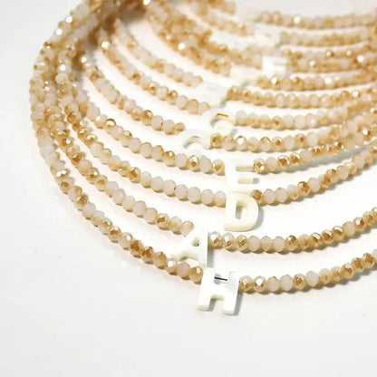 📢📢40% OFF !! ⏰Romantic Initial Beaded Choker Necklace