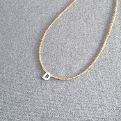 📢📢40% OFF !! ⏰Romantic Initial Beaded Choker Necklace