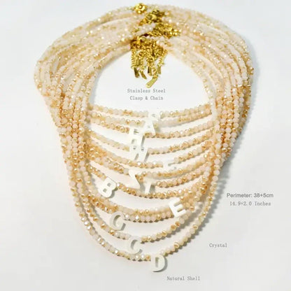 📢📢40% OFF !! ⏰Romantic Initial Beaded Choker Necklace