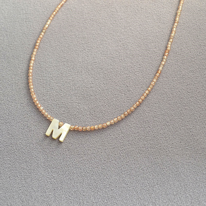 📢📢40% OFF !! ⏰Romantic Initial Beaded Choker Necklace