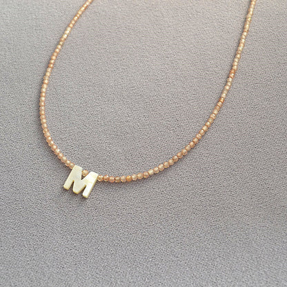 📢📢40% OFF !! ⏰Romantic Initial Beaded Choker Necklace
