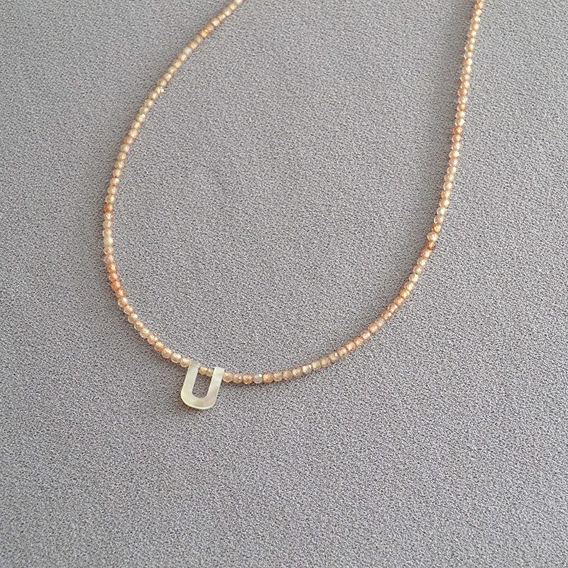 📢📢40% OFF !! ⏰Romantic Initial Beaded Choker Necklace