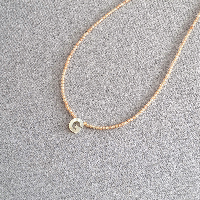 📢📢40% OFF !! ⏰Romantic Initial Beaded Choker Necklace