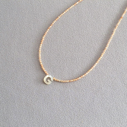 📢📢40% OFF !! ⏰Romantic Initial Beaded Choker Necklace