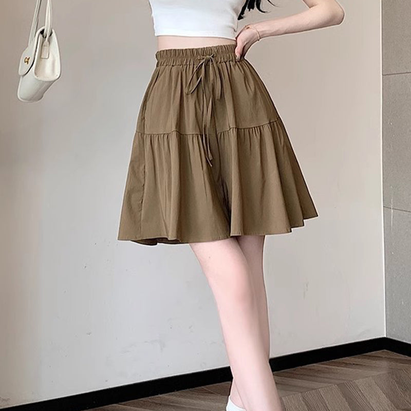 High Waist Ruffle Skirt Pants for Women – Wide Leg Culottes, Flowy & Comfy💕