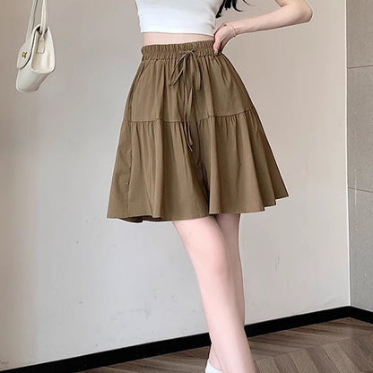 High Waist Ruffle Skirt Pants for Women – Wide Leg Culottes, Flowy & Comfy💕