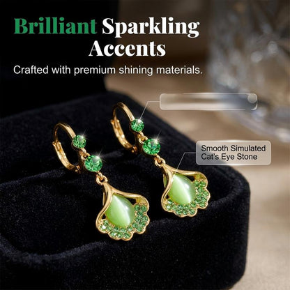 Elegant Ginkgo Leaf Tassel Earrings 💚
