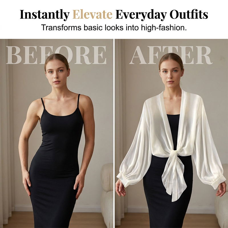 📢📢40% OFF !! ⏰Women's Lightweight Chiffon Tie-Front Cardigan