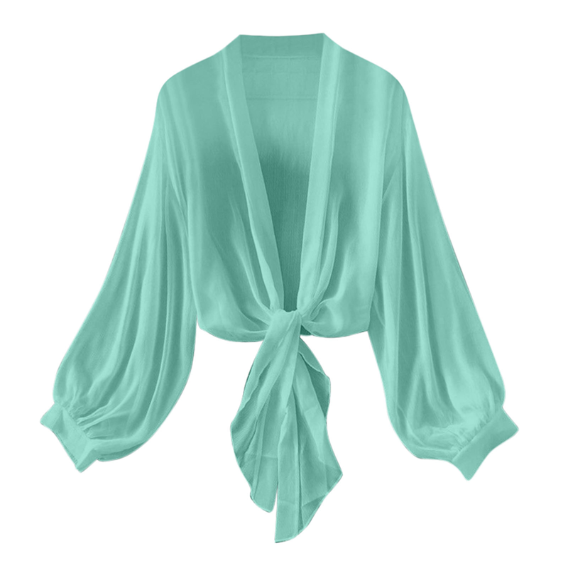 📢📢40% OFF !! ⏰Women's Lightweight Chiffon Tie-Front Cardigan
