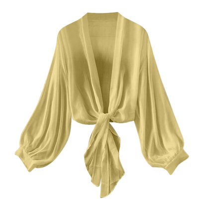 📢📢40% OFF !! ⏰Women's Lightweight Chiffon Tie-Front Cardigan