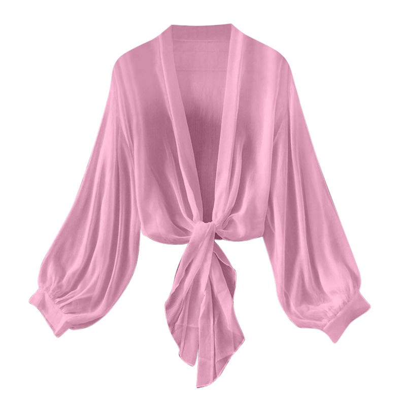 📢📢40% OFF !! ⏰Women's Lightweight Chiffon Tie-Front Cardigan