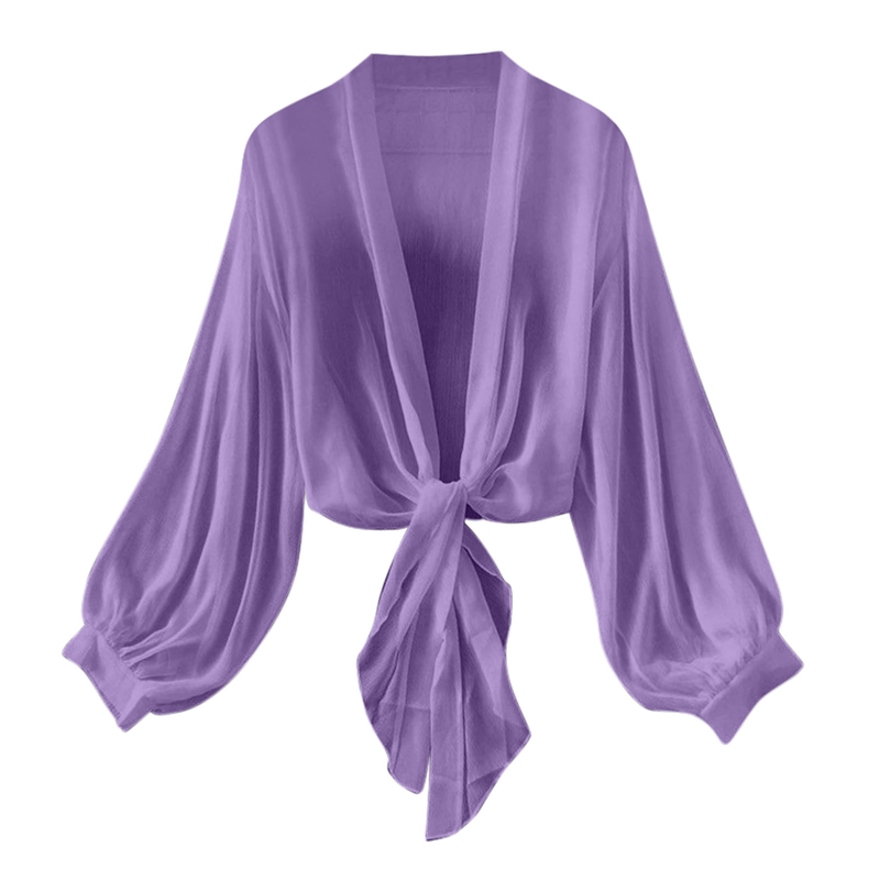 📢📢40% OFF !! ⏰Women's Lightweight Chiffon Tie-Front Cardigan