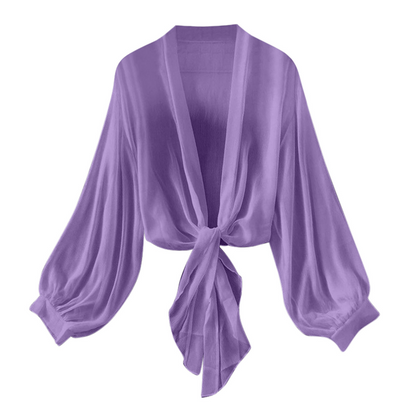 📢📢40% OFF !! ⏰Women's Lightweight Chiffon Tie-Front Cardigan