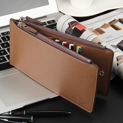 👝 LIMITED-TIME 40% OFF! 💥 Slim Long Wallet for Men – Thin Profile, RFID Optional, Premium Leather ✨
